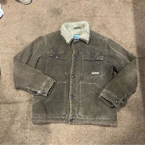 Vintage Kirra Jacket Mens M Brown Corduroy Sherpa Lined Trucker Chore Coat